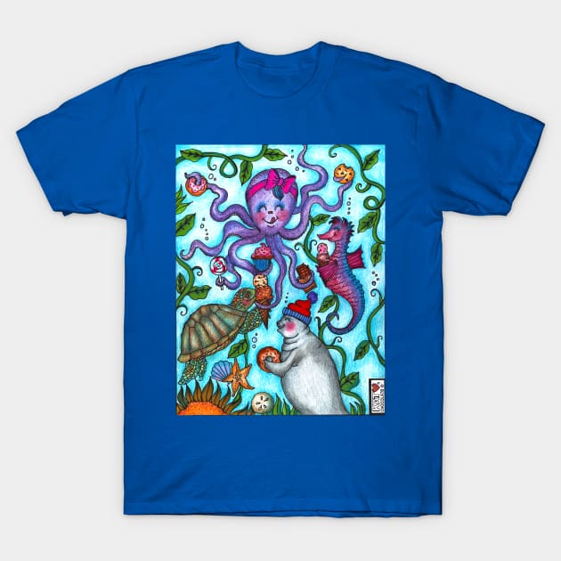 Sweet Ocean Friends T-Shirt by Kat Loves Chocolate